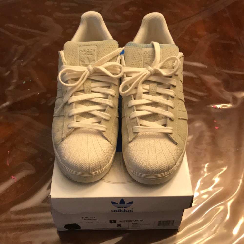 Adidas Superstar Cream/Off White Size 8